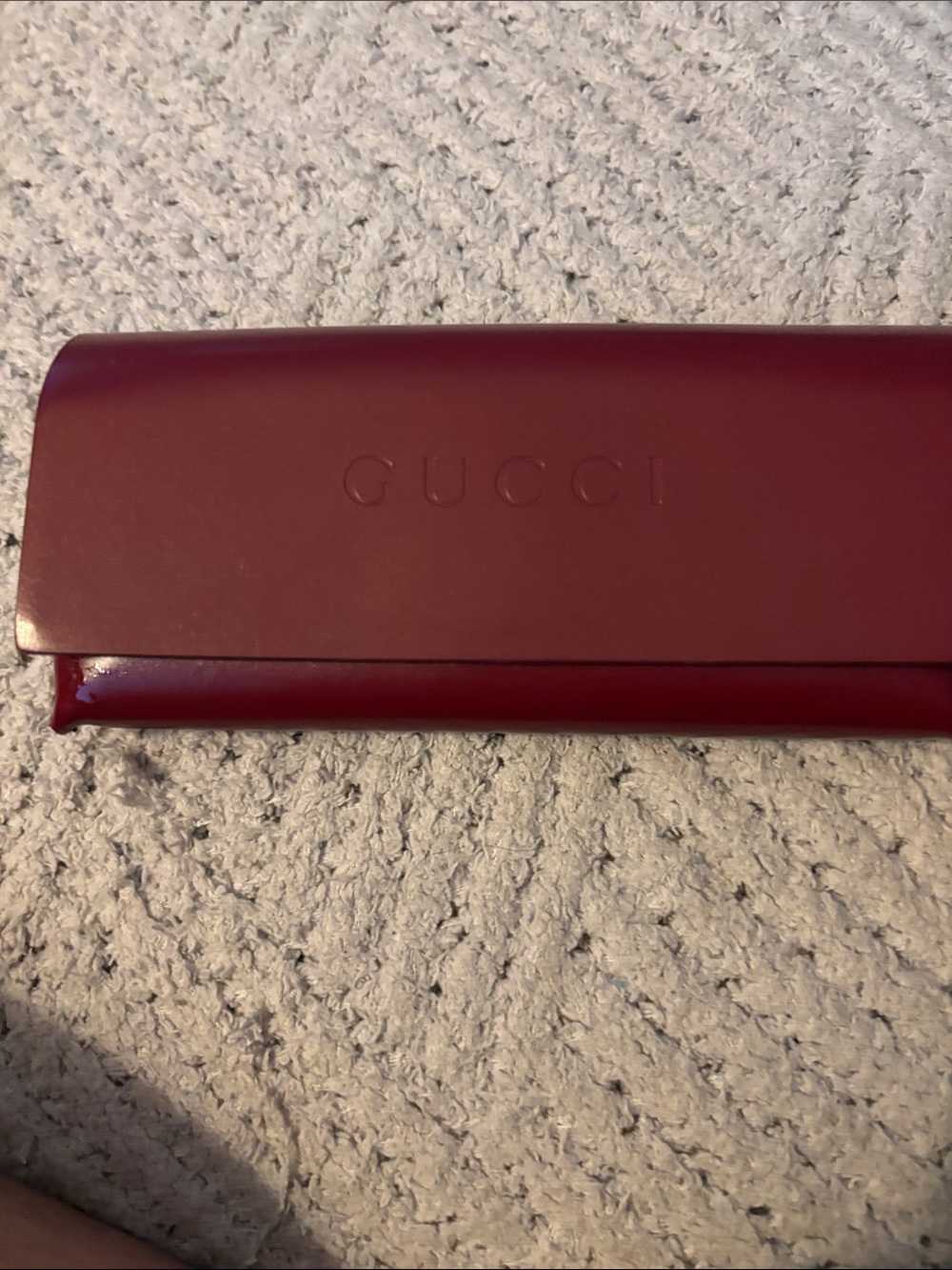 Gucci Burgundy Leather Sunglass Case
